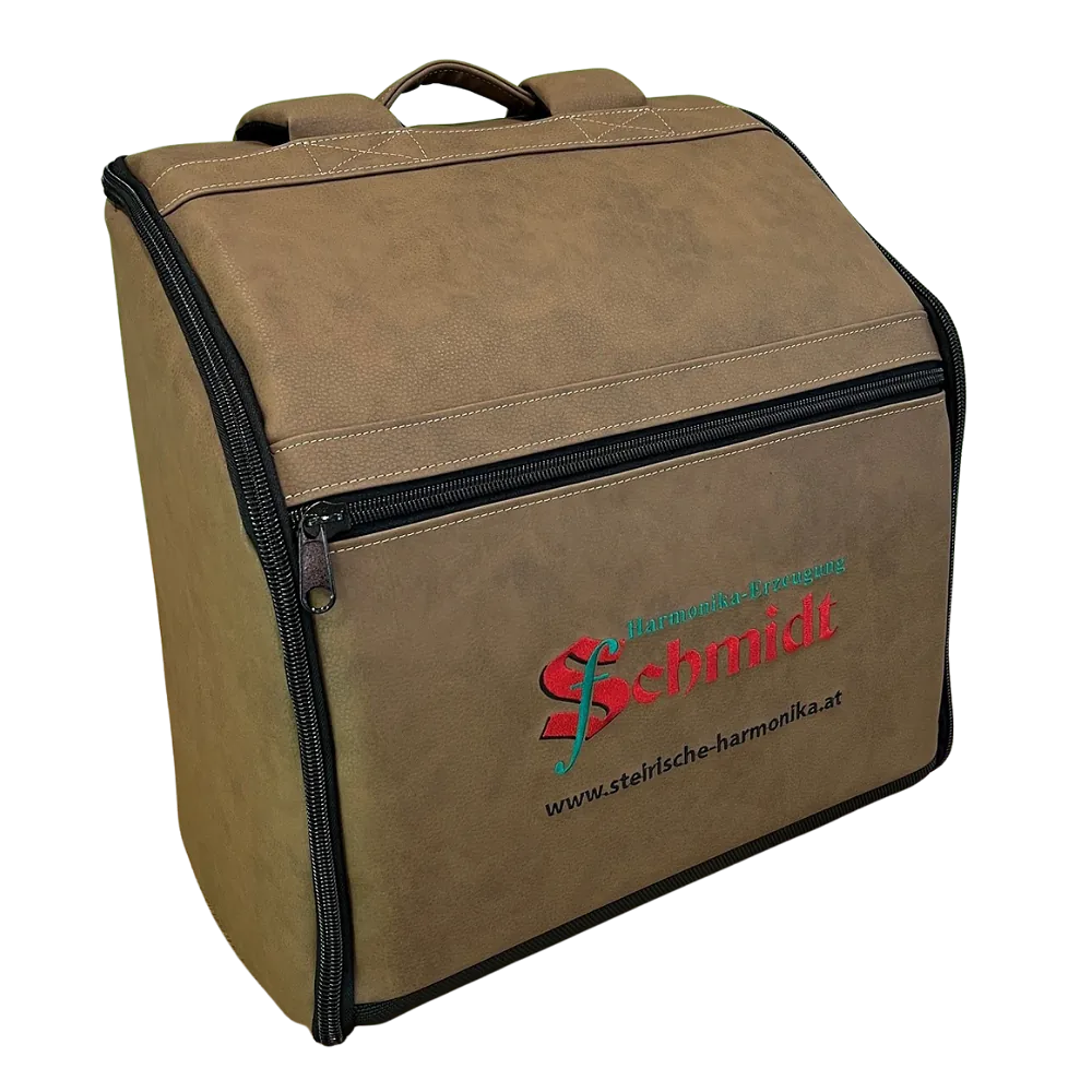 Rucksack Leder Dunkelbraun 4-reihig