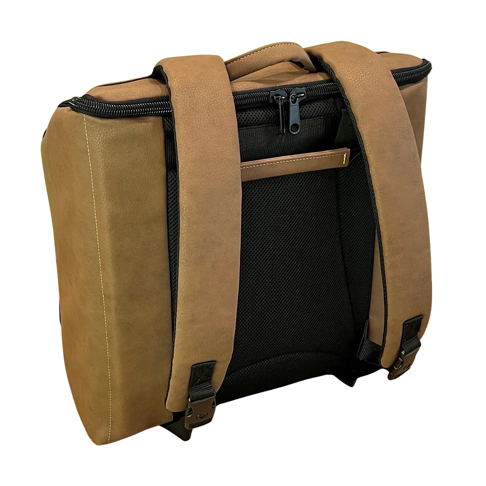 Rucksack Leder Dunkelbraun 4-reihig – Bild 2